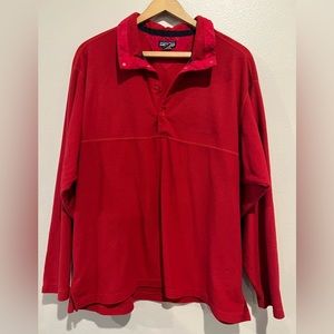 4. Outerwear: Patagonia Pullover Fleece Quarter Snap Red Size XL Outdoors